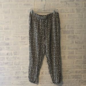 Black and White Patterned Soft Pants